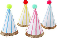 Mini Striped Pom Pom Party Hats S0019 - Pretty Day