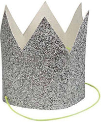 Silver Glitter Party Hat Crowns- 8 pack  S3147 - Pretty Day