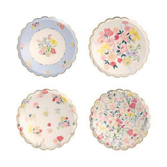 English Garden Party Floral Side Plates S9279 S9280 - Pretty Day