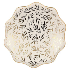Gold Leaf Large Dinner Plates - 8 Pack S0059 S0077 M1143 - Pretty Day