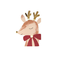 Reindeer With Bow Napkins- 16 pk M1108 - Pretty Day
