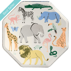 Safari Zoo Animal Plates - Large S9277 - Pretty Day