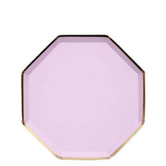 Small Lilac Purple Octagonal Pastel Side Plates S0027 - Pretty Day