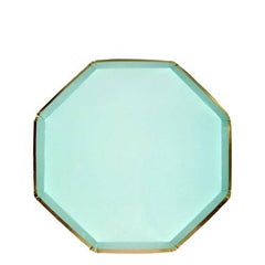 Small Mint Octagonal Pastel Side Plates S0068 - Pretty Day
