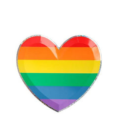 Small Rainbow Heart Pride Plates S1132 - Pretty Day