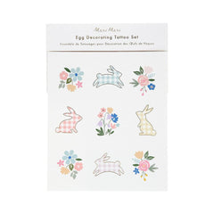 Meri Meri Gingham Easter Egg Decorating Tattoo Kit S5183 - Pretty Day