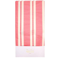 Pink Striped Paper Tablecloth S1110 - Pretty Day