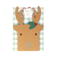 Christmas Reindeer Gift Bags- Medium 2pk M1059 - Pretty Day