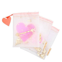 Meri Meri Valentines Heart Treat Gift Bags - 3 Pack S4064 - Pretty Day