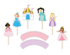 Pretty Princess Cupcake Toppers and Wrappers - 24 Pack S1111 - Pretty Day
