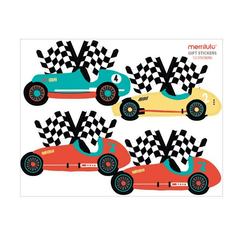 Vintage Race Car Gift Bag Stickers - 12 Pack S7127 - Pretty Day