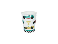 Vintage Race Car Paper Party Cups - 12 Pack S9225 - Pretty Day
