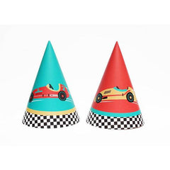Vintage Race Car Party Hats - 12 Pack S7149 - Pretty Day