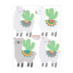 Llama and Cactus Gift Bag Stickers - 12 Pack S3005 - Pretty Day