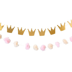 Princess Crowns and Pom Pom Tulle Banner Set S8028 - Pretty Day