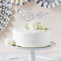 Basic Love Cake Topper - Silver S1050 - Pretty Day