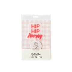 Blush and Coral Hip Hip Hooray Cake Topper S7005 - Pretty Day