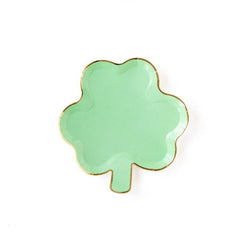 Pastel Green Clover Shaped Small Plates - Pack of 8 S8017 - Pretty Day