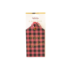 Christmas Plaid Over-sized Gift Tags - 12 Pack M1064 - Pretty Day