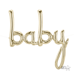 Baby Script Balloon Gold S4032 - Pretty Day