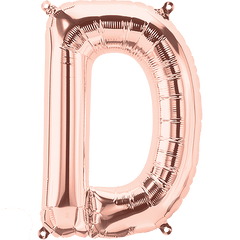 Small 16"  Rose Gold Letter D Balloon S4023 - Pretty Day