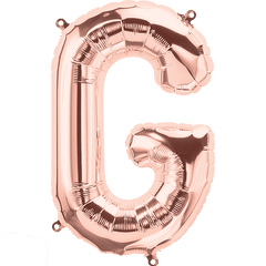 Small 16"  Rose Gold Letter G Balloon S4024 - Pretty Day