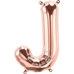 Small 16"  Rose Gold Letter J Balloon S4024 - Pretty Day
