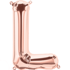 Small 16"  Rose Gold Letter L Balloon S4025 - Pretty Day