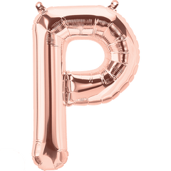 Small 16"  Rose Gold Letter P Balloon S4025 - Pretty Day