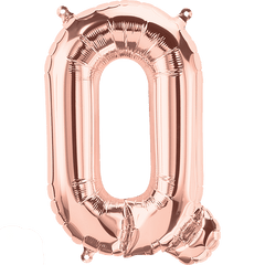 Small 16"  Rose Gold Letter Q Balloon S4025 - Pretty Day