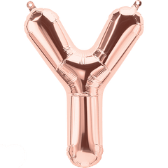 Small 16"  Rose Gold Letter Y Balloon S4026 - Pretty Day