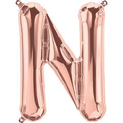 Small 16"  Rose Gold N Letter Balloon S4025 - Pretty Day