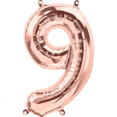 Small 16"  Rose Gold Number 9 Balloon S4026 - Pretty Day