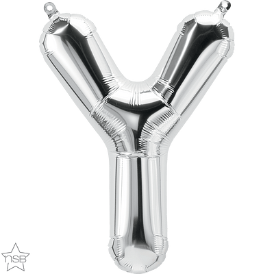 Amscan Silver Letter 'T' Balloon | Air-Filled Party Decorations | 16 Inches Tall | Party Supplies