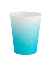 Sky Blue Ombre Disposable Paper Party 8oz Cup- 8 pack S7151 - Pretty Day