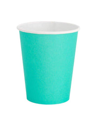 Teal Disposable Paper Party 8oz Cup- 8 pk S4164 - Pretty Day