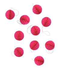2" Hot Pink Honeycomb Mini Balls - 10 Pack S5177 - Pretty Day