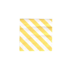 Happy Yellow Striped Cocktail Napkins - Small S7072 - Pretty Day