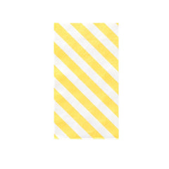 Happy Yellow Striped Dinner Napkins - Large S7067 - Pretty Day