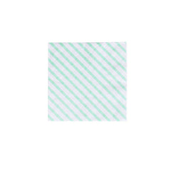 Mint Green Striped Cocktail Napkins - Small S7064 - Pretty Day