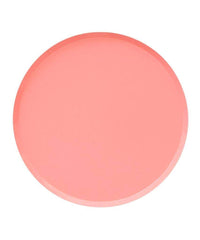 Large Neon Coral Party Plates - 8 Pack S4180 - Pretty Day