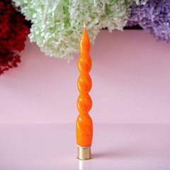 Chunky Swirl Candle - Orange 2pk S0034 - Pretty Day