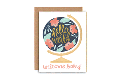Hello World! Greeting Card - One Canoe Two - Pretty Day