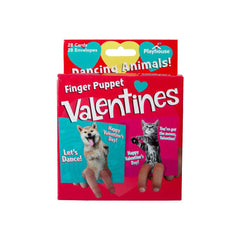 Dancing Animals Finger Puppet Valentines Day Cards S4078 - Pretty Day