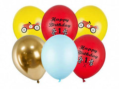 Race Car Birthday Balloon  Bouquet- 6pk S1033 - Pretty Day