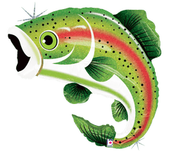 The Big One Party Trout Foil Balloon S3137 - Pretty Day