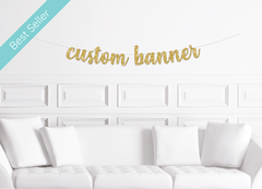 Custom Glitter Paper Banner - Pretty Day