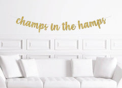 Hamptons Bachelorette Party Decoration Champs in the Hamps Banner - Pretty Day
