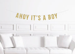 Ahoy It's A Boy Banner - Pretty Day
