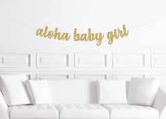 Aloha Baby Girl Banner - Pretty Day